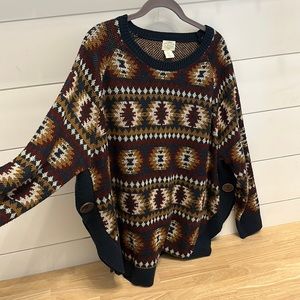 Telluride Clothing Company - Boho print sweater - women’s L